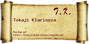 Tokaji Klarissza névjegykártya